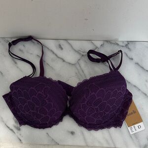 Chantelle padded Purple Lace Bra 36D NWT New